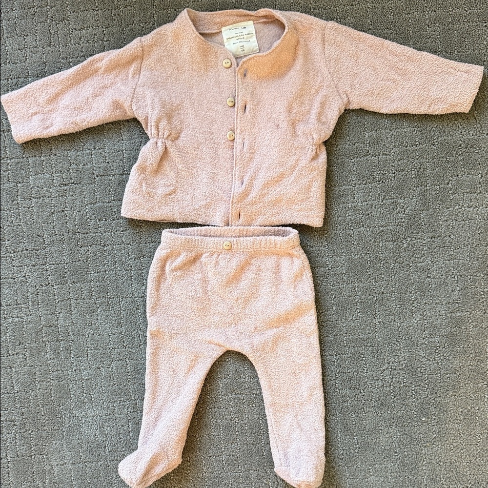 PlayUp Kids Blush Pink Button-Up Set